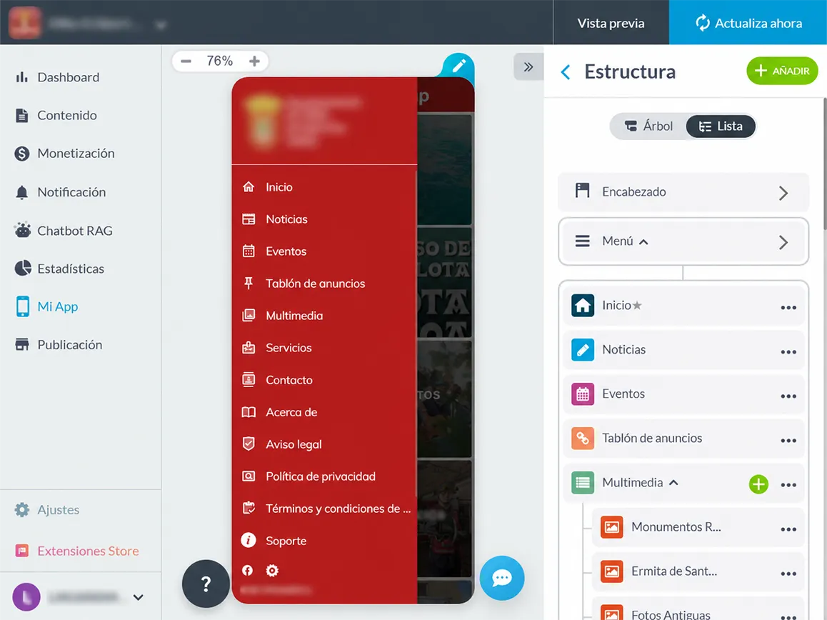 Img panel ODIN App Municipal